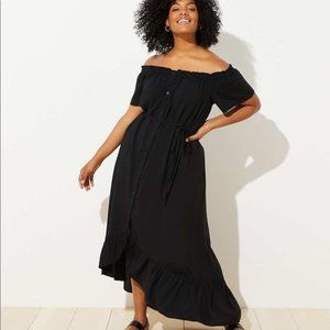 LOFT Plus Off Shoulder Ruffle Dress